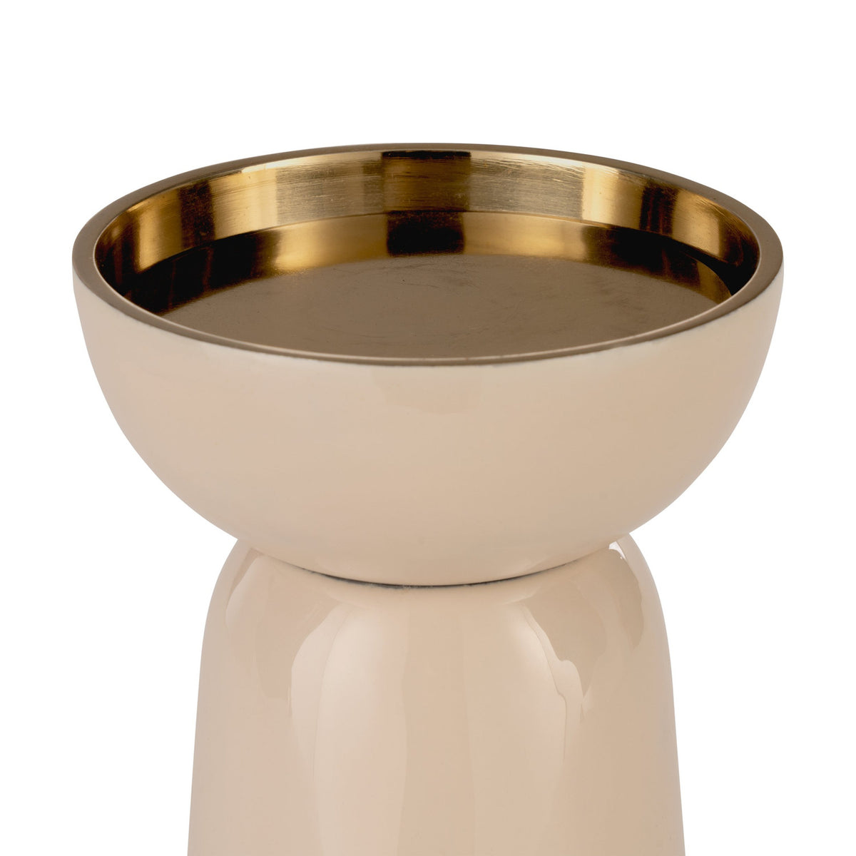 Bongosi Candle Holder - Beige & Gold