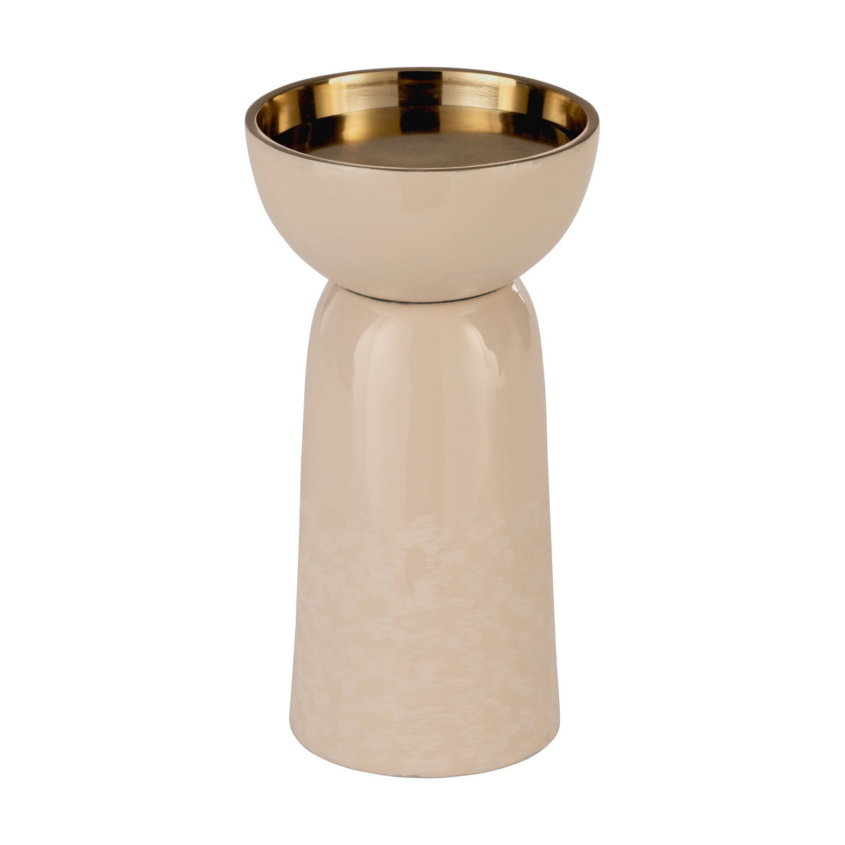 Bongosi Candle Holder - Beige & Gold