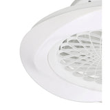 Boreal CCT Dimmable LED Ceiling Retractable Fan Light With Remote Control - White