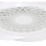 Boreal CCT Dimmable LED Ceiling Retractable Fan Light With Remote Control - White
