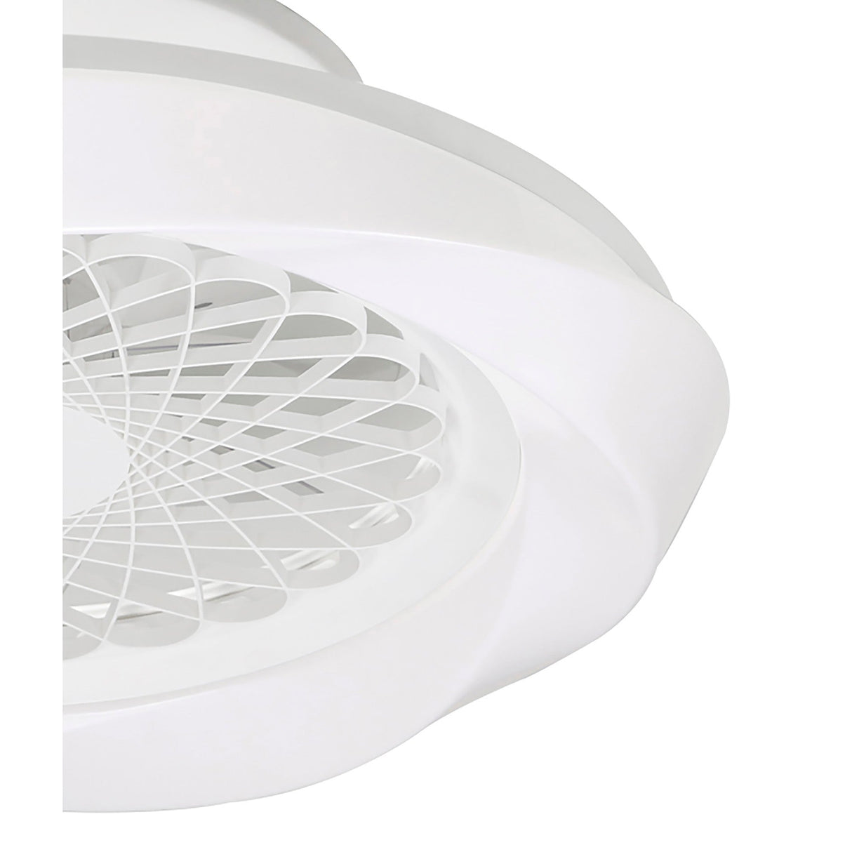 Boreal CCT Dimmable LED Ceiling Retractable Fan Light With Remote Control - White