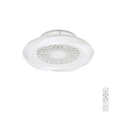 Boreal CCT Dimmable LED Ceiling Retractable Fan Light With Remote Control - White