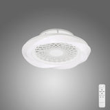 Boreal CCT Dimmable LED Ceiling Retractable Fan Light With Remote Control - White