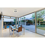 Boreal CCT Dimmable LED Ceiling Retractable Fan Light With Remote Control - Silver