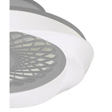 Boreal CCT Dimmable LED Ceiling Retractable Fan Light With Remote Control - Silver