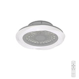 Boreal CCT Dimmable LED Ceiling Retractable Fan Light With Remote Control - Silver