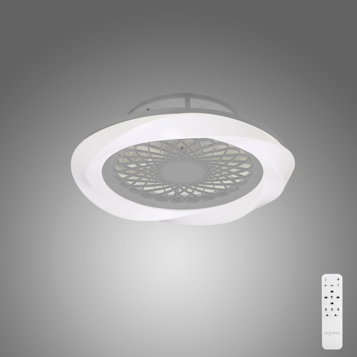 Boreal CCT Dimmable LED Ceiling Retractable Fan Light With Remote Control - Silver