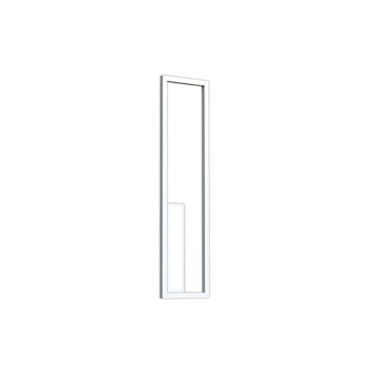 Boutique Medium Rectangular LED Wall Light - White