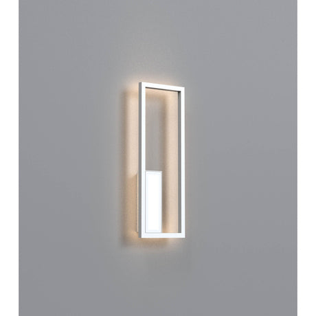Boutique Small Rectangular LED Wall Light - White