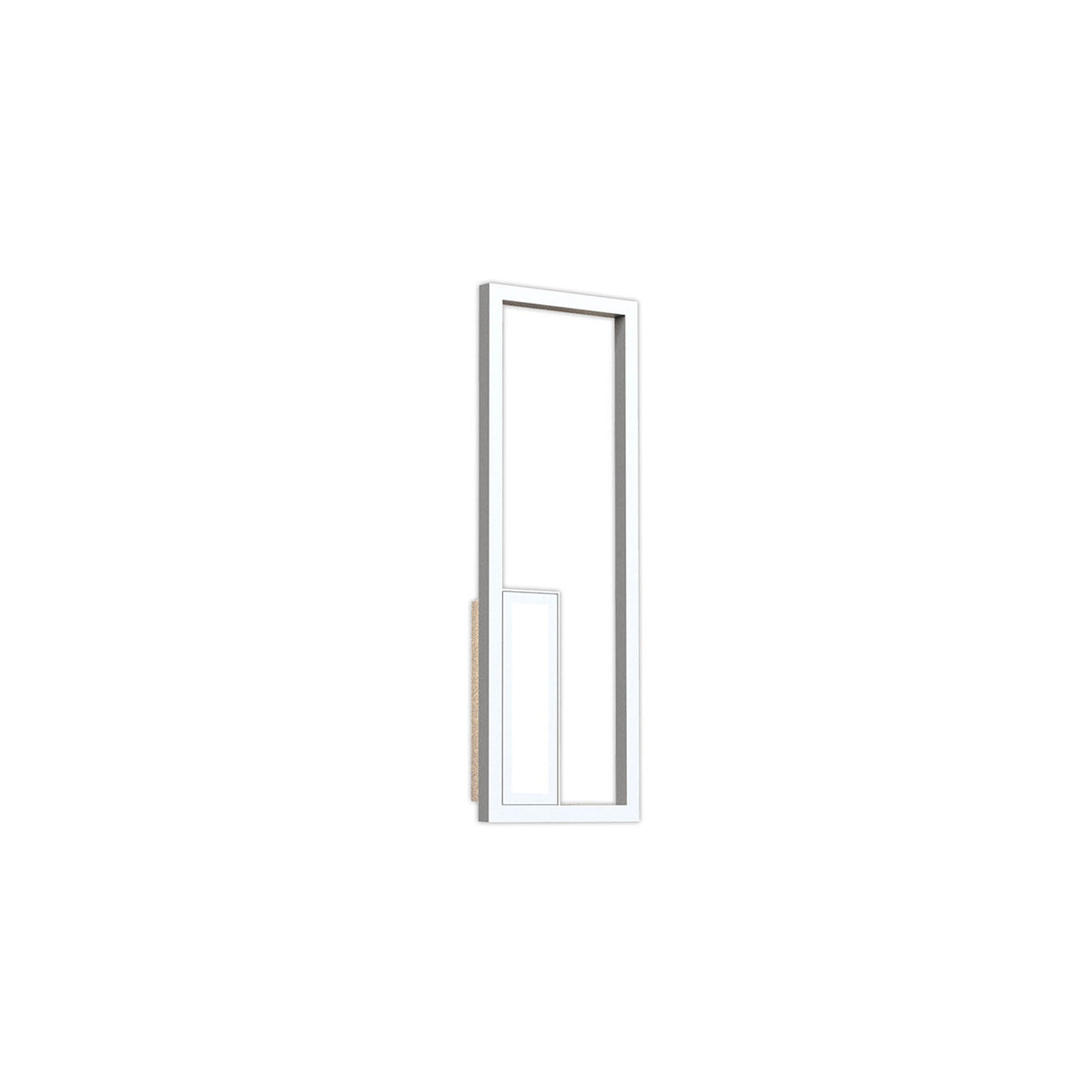 Boutique Small Rectangular Dimmable LED Wall Light - White