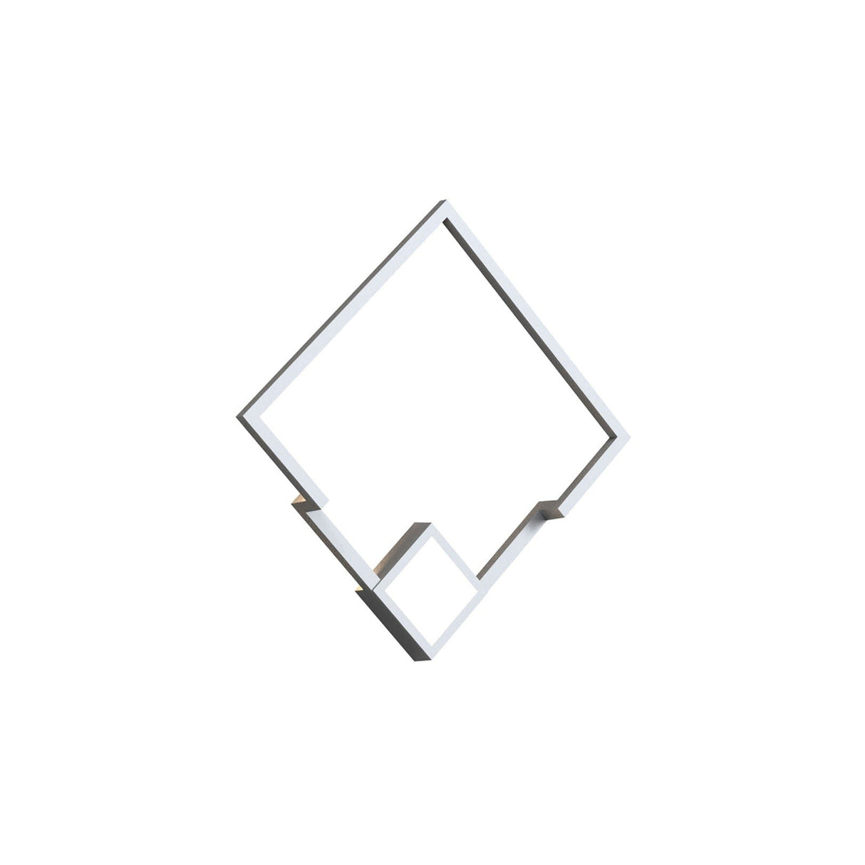 Boutique Large Square Dimmable LED Wall Light - White