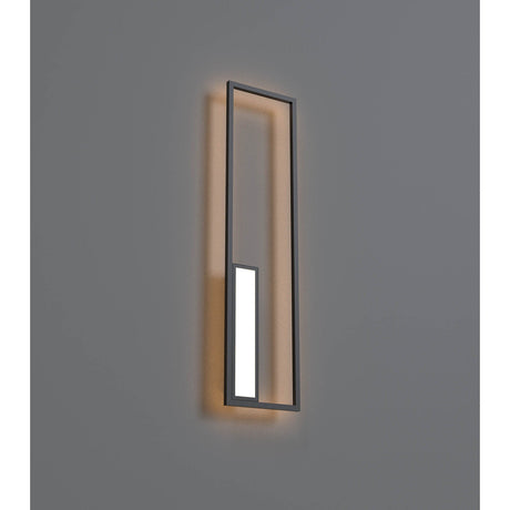 Boutique Large Rectangular Dimmable LED Wall Light - Black