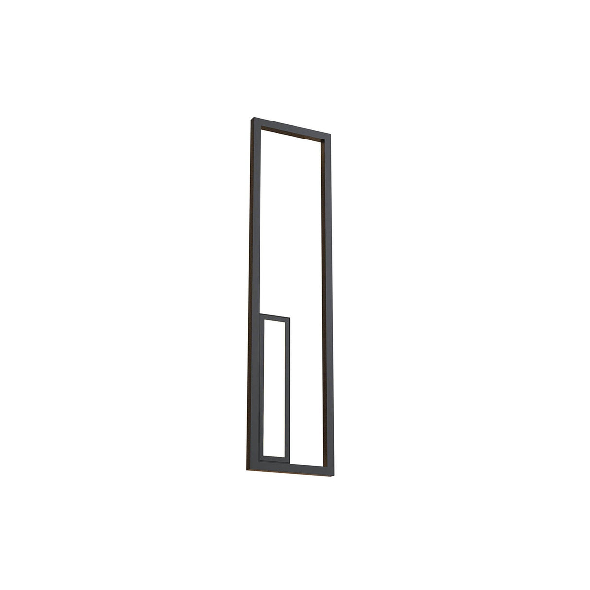 Boutique Medium Rectangular LED Wall Light - Black