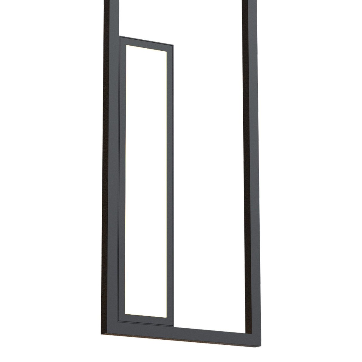 Boutique Medium Rectangular Dimmable LED Wall Light - Black