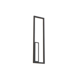 Boutique Medium Rectangular Dimmable LED Wall Light - Black