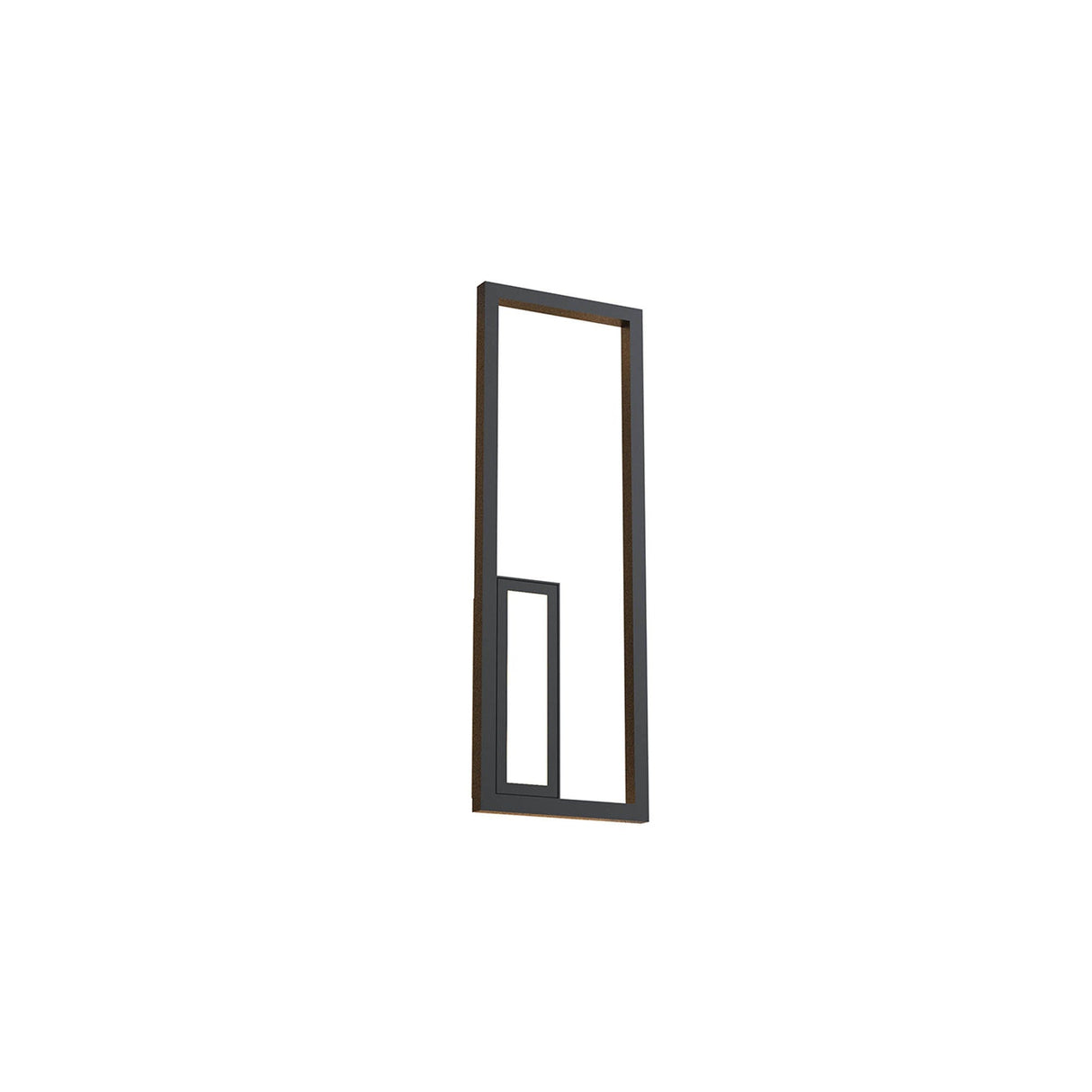 Boutique Small Rectangular Dimmable LED Wall Light - Black