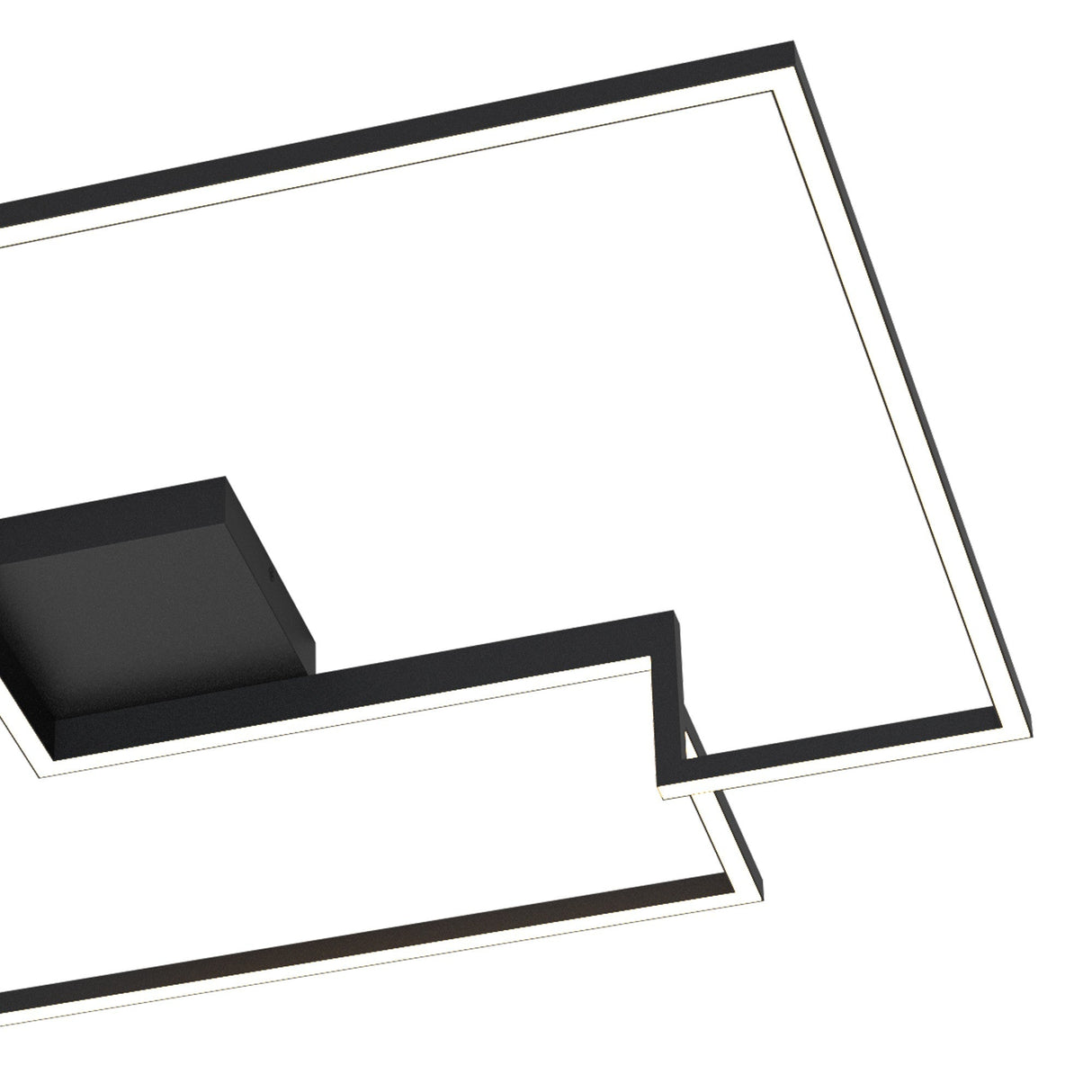 Boutique LED Flush Ceiling Light 79W 3000K - Black