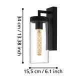 Bovolone Outdoor Wall Light - Black