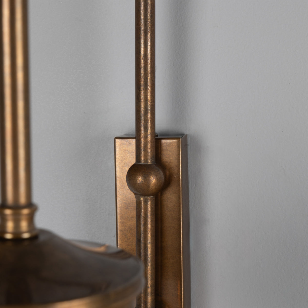 Boyd 1 Arm Brass Swan Neck Wall Light