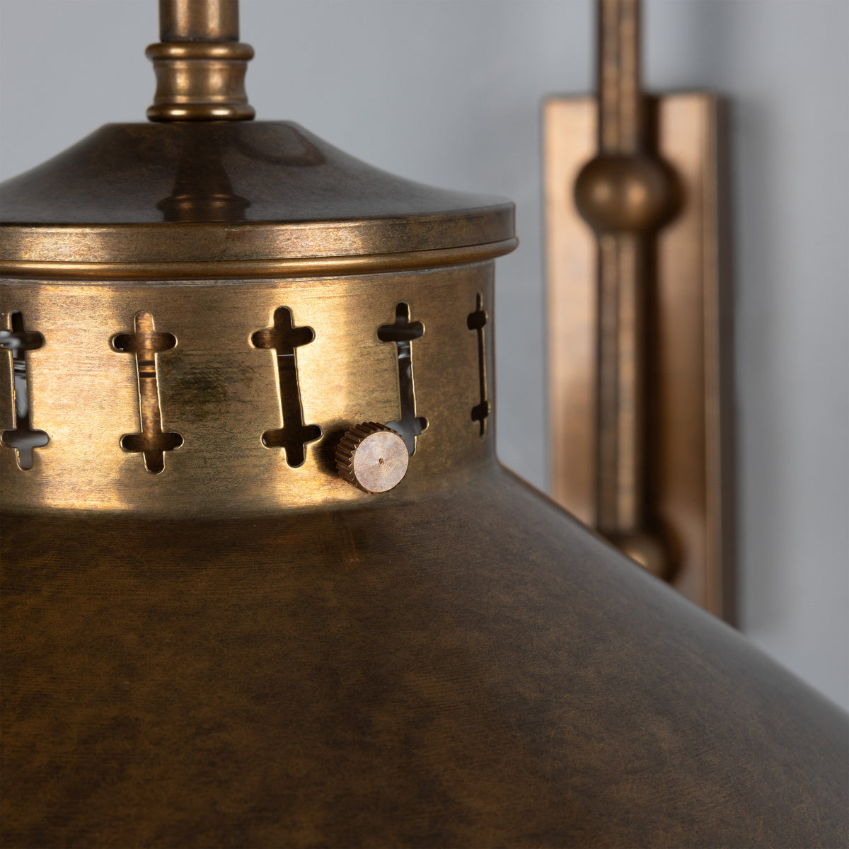 Boyd 1 Arm Brass Swan Neck Wall Light