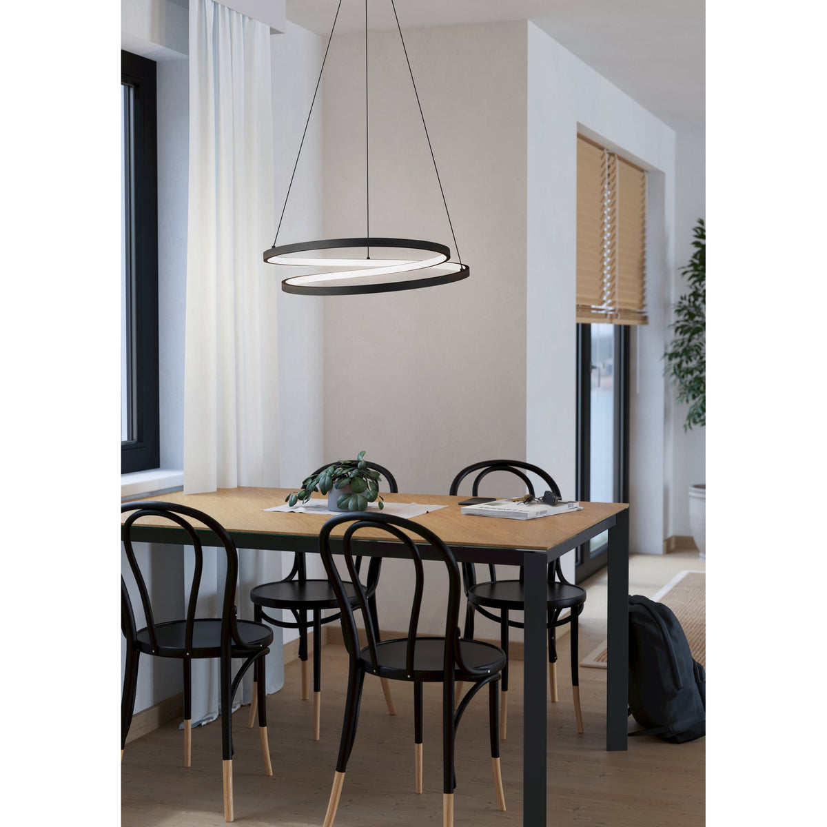 Brasmane Pendant Light 55cm - Black