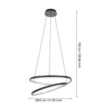Brasmane Pendant Light 55cm - Black