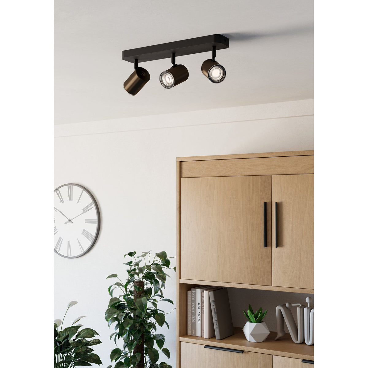 Brelora 3 Light Spotlight Bar - Bronze & Black