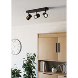 Brelora 3 Light Spotlight Bar - Bronze & Black