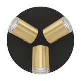 Brelora Ceiling Spotlight - Black & Brushed Brass