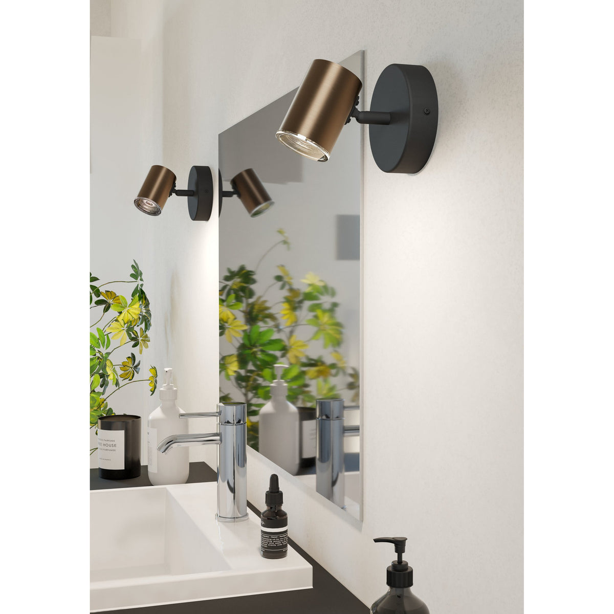 Brelora Wall Spotlight - Bronze & Black