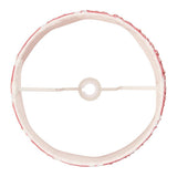 Top-down view of the Endon Brenwell 40cm tapered lamp shade in coral pink, showing the reversible gimbal fitting and white inner lining.