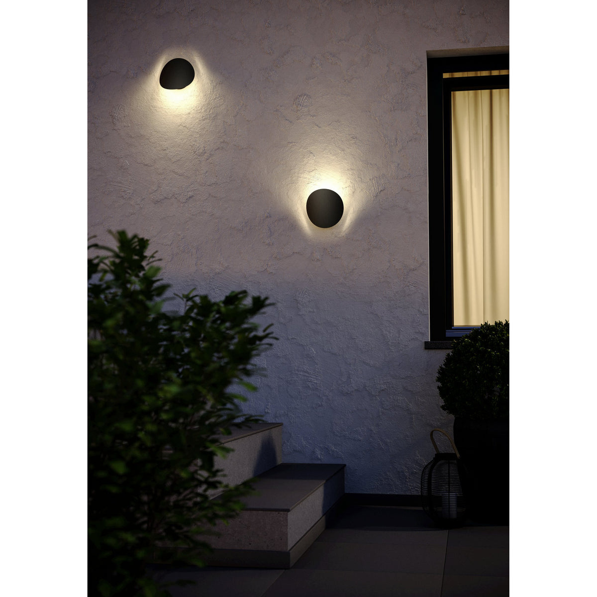 Briale LED Outdoor Wall Light - Black & White