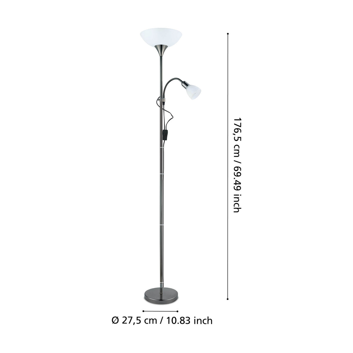 Brilbette Mother and Child Floor Lamp - Black Nickel