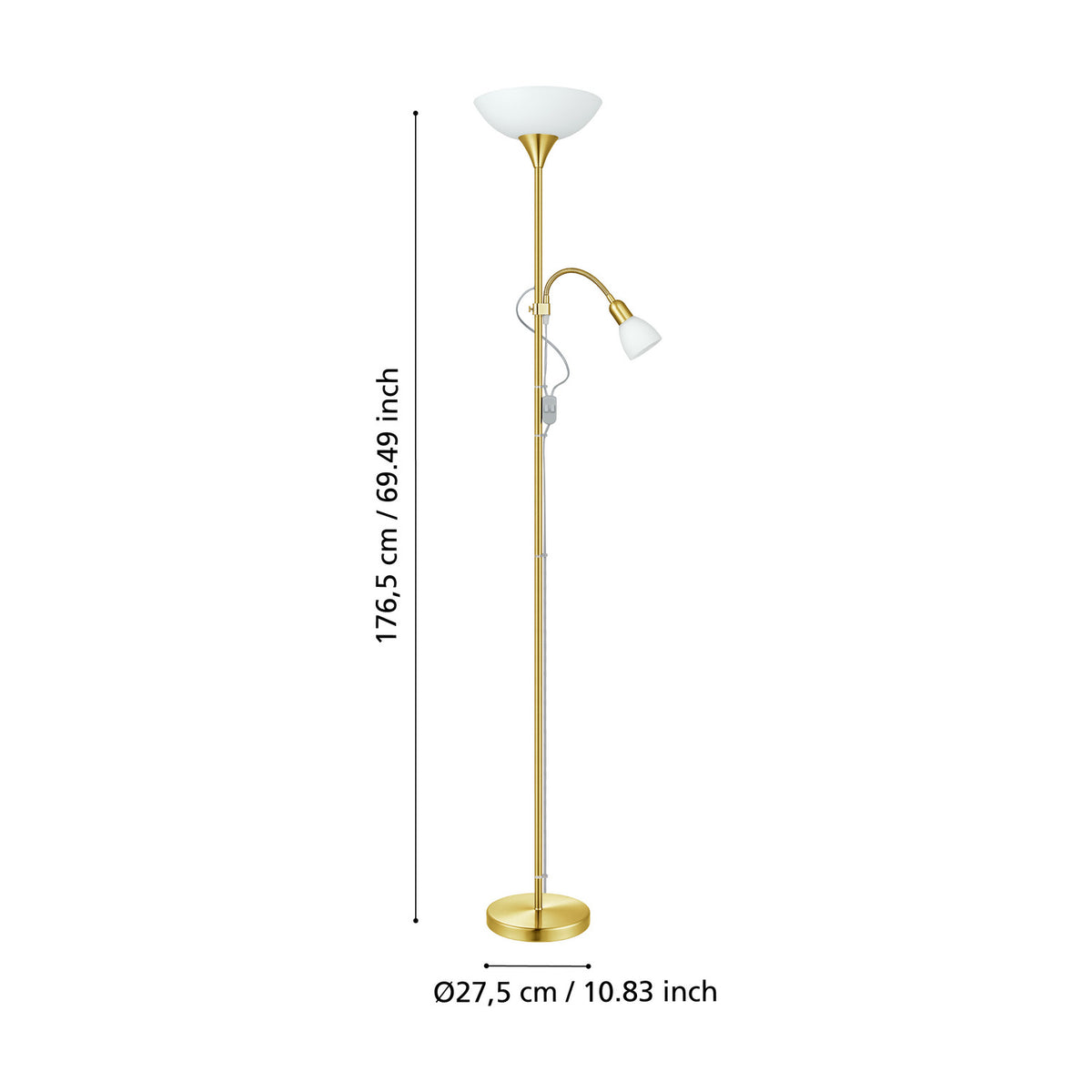Brilbette Mother and Child Floor Lamp - Matt Brass