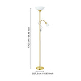 Brilbette Mother and Child Floor Lamp - Matt Brass