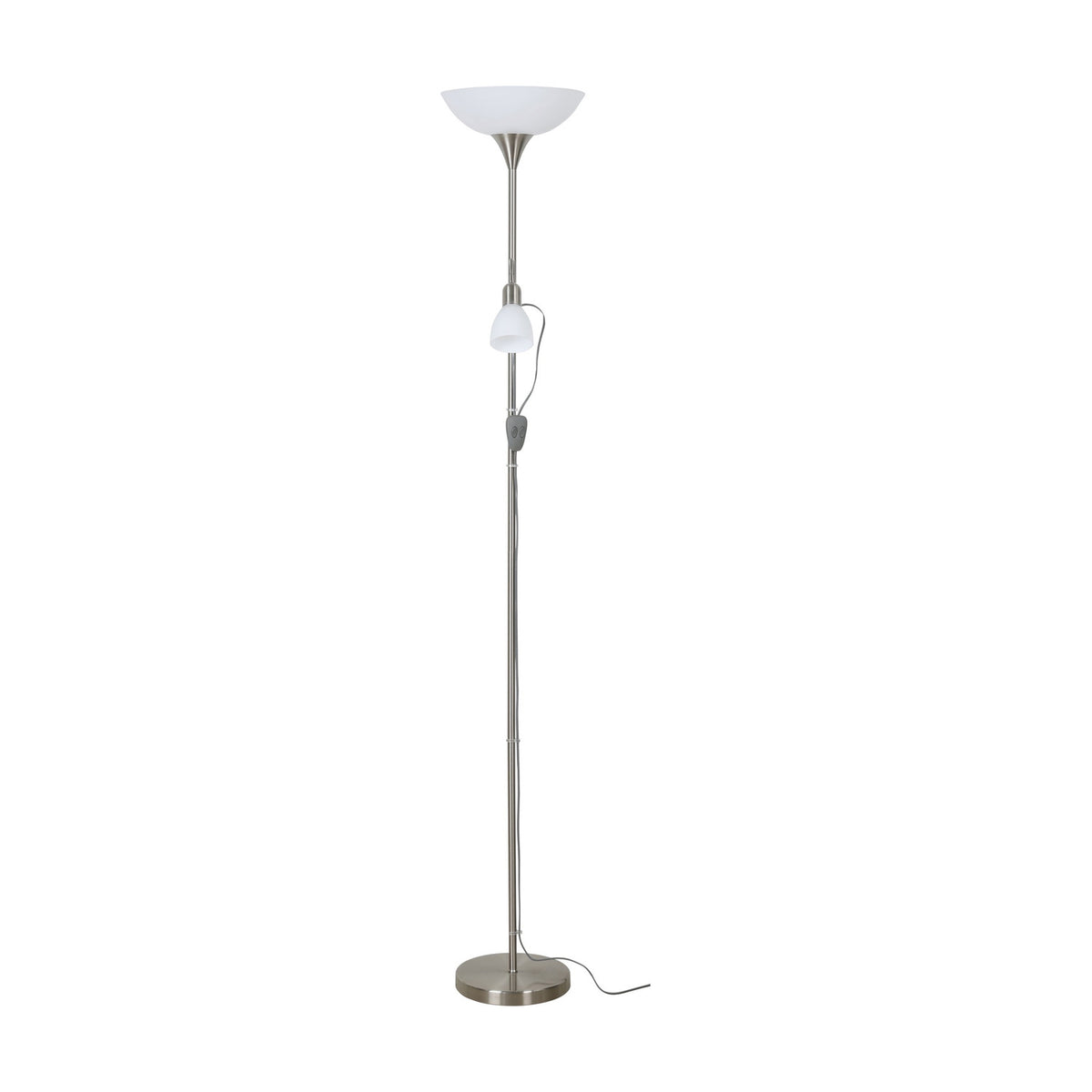 Brilbette Mother and Child Floor Lamp - Satin Nickel