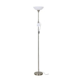 Brilbette Mother and Child Floor Lamp - Satin Nickel