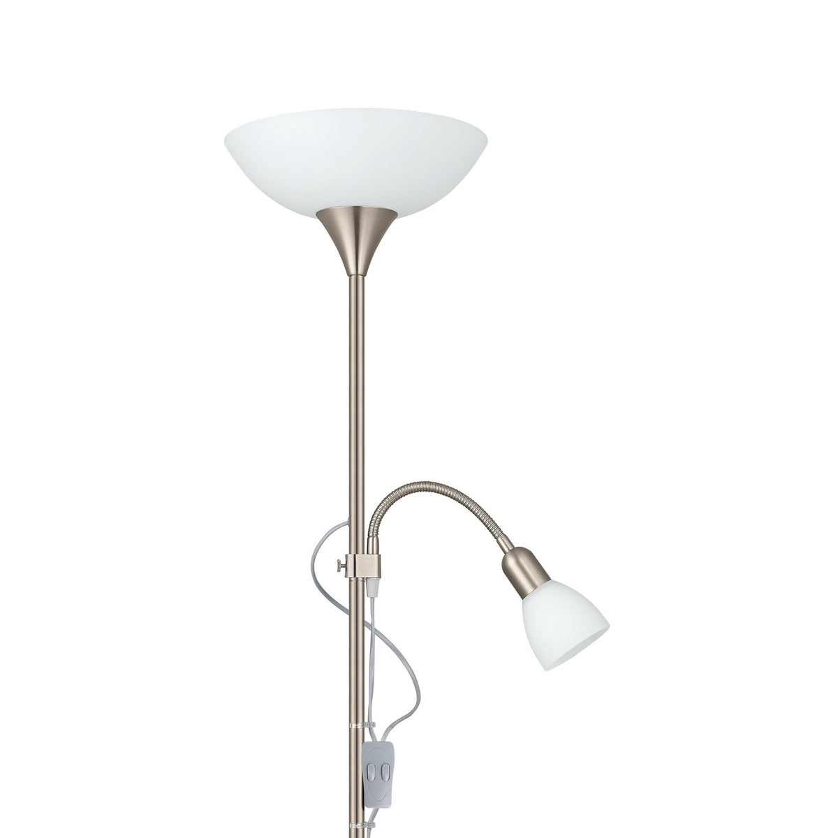 Brilbette Mother and Child Floor Lamp - Satin Nickel