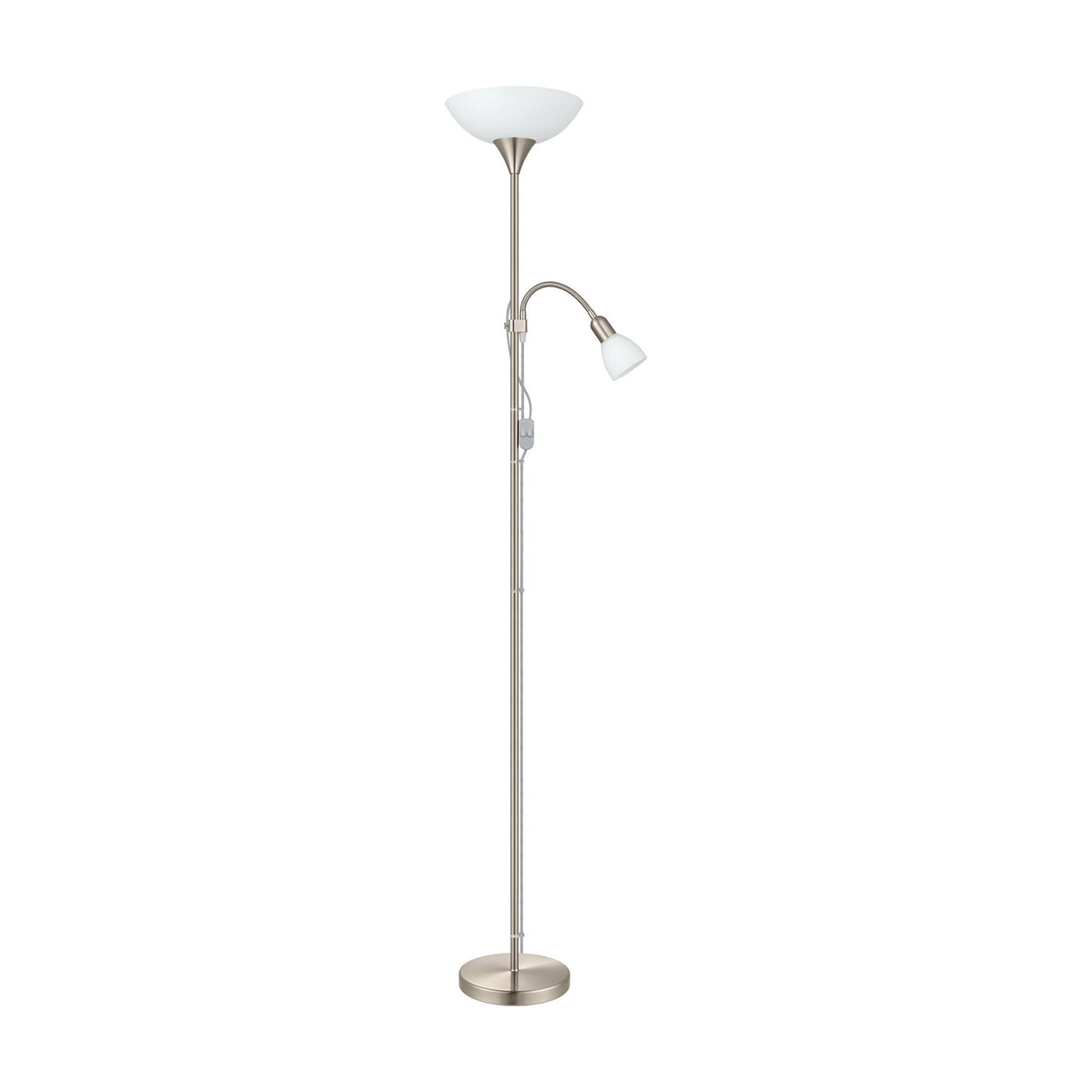Brilbette Mother and Child Floor Lamp - Satin Nickel
