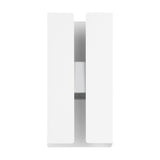 Briscola LED Outdoor Wall Light in white steel, two flat upright panels with a narrow central slot, IP44 rated, shown on a plain white background.