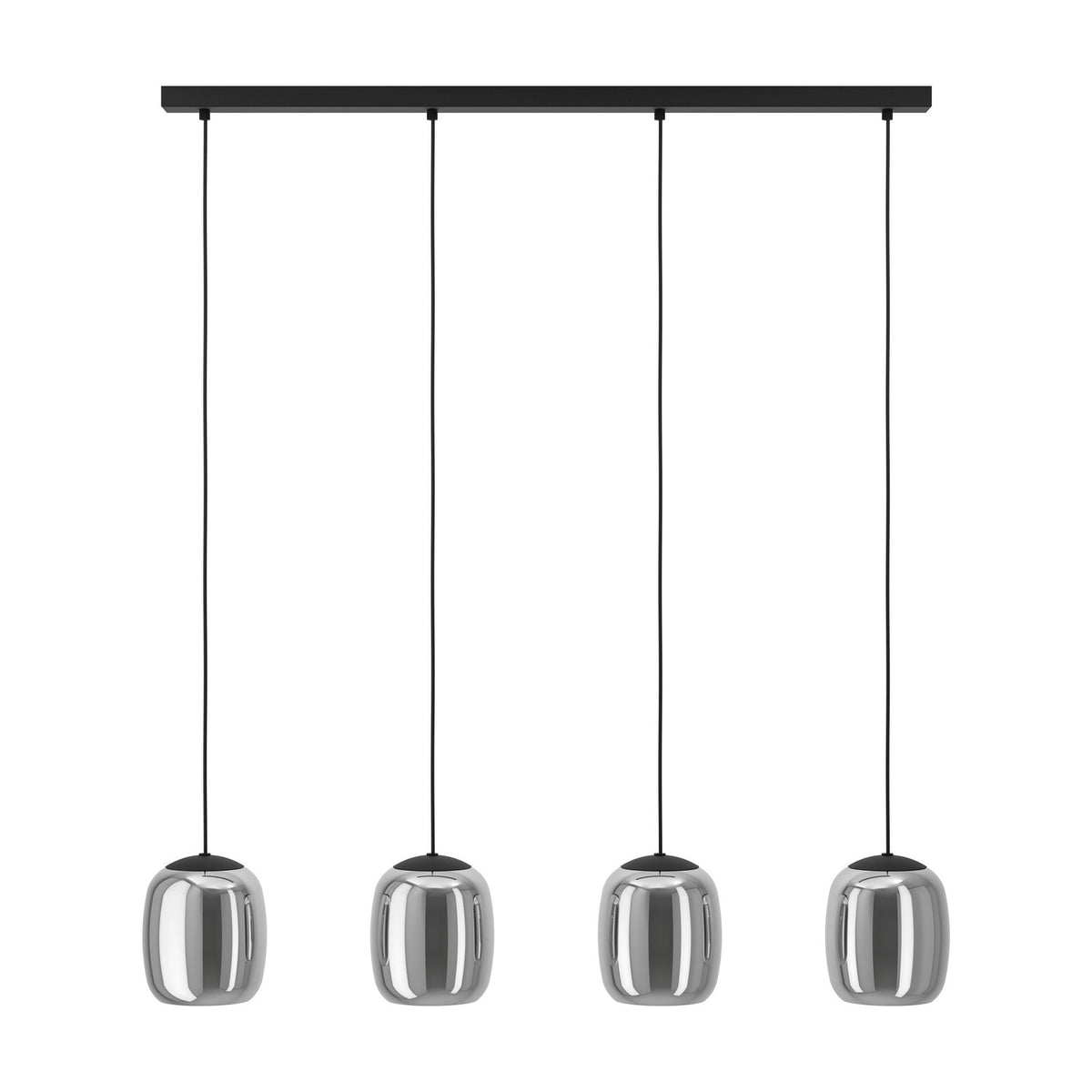 Brolbine Glass Linear Pendant Light - Black