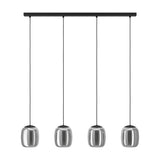 Brolbine Glass Linear Pendant Light - Black
