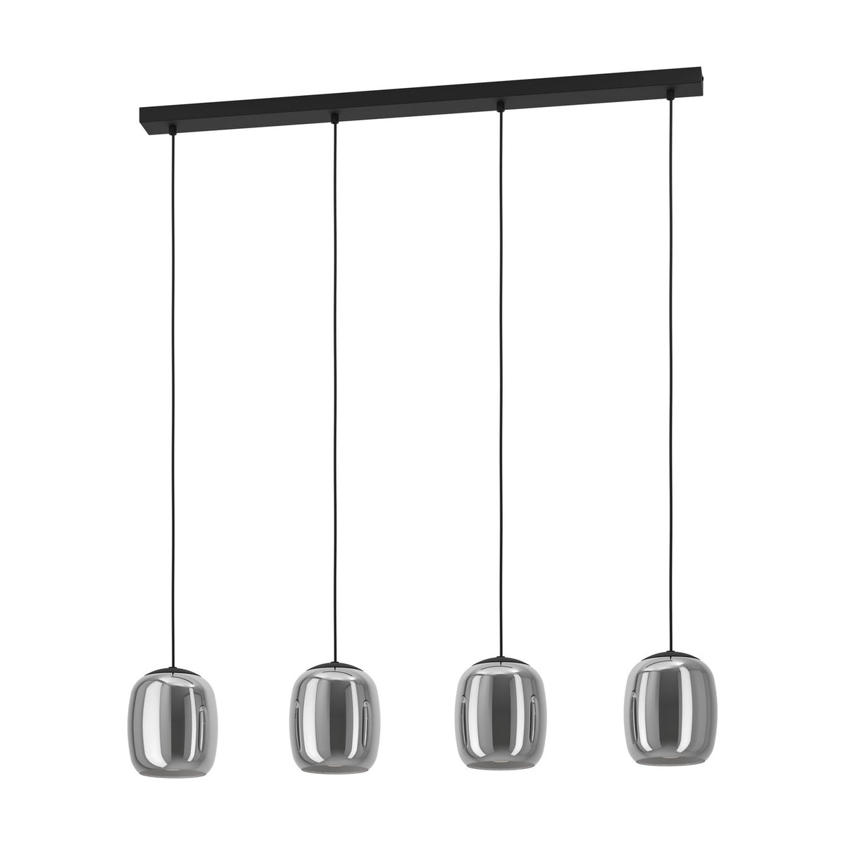 Brolbine Glass Linear Pendant Light - Black
