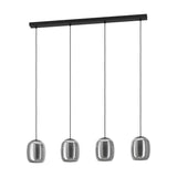 Brolbine Glass Linear Pendant Light - Black