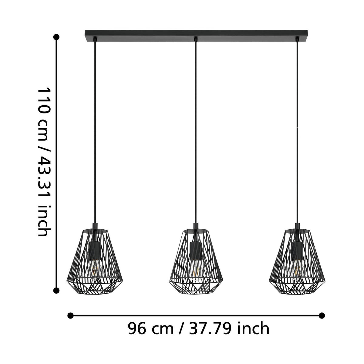Brolvelle Linear Pendant Light - Black