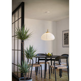 Brosmena Paper Pendant Light 40cm - White & Wood