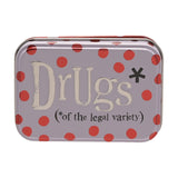 Drugs Polka Dot Aluminium Tin Storage Box - Purple & Red