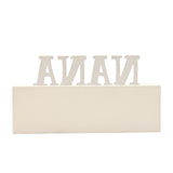 Nana Floral and Ladybird Print MDF Letter Plaque - Cream