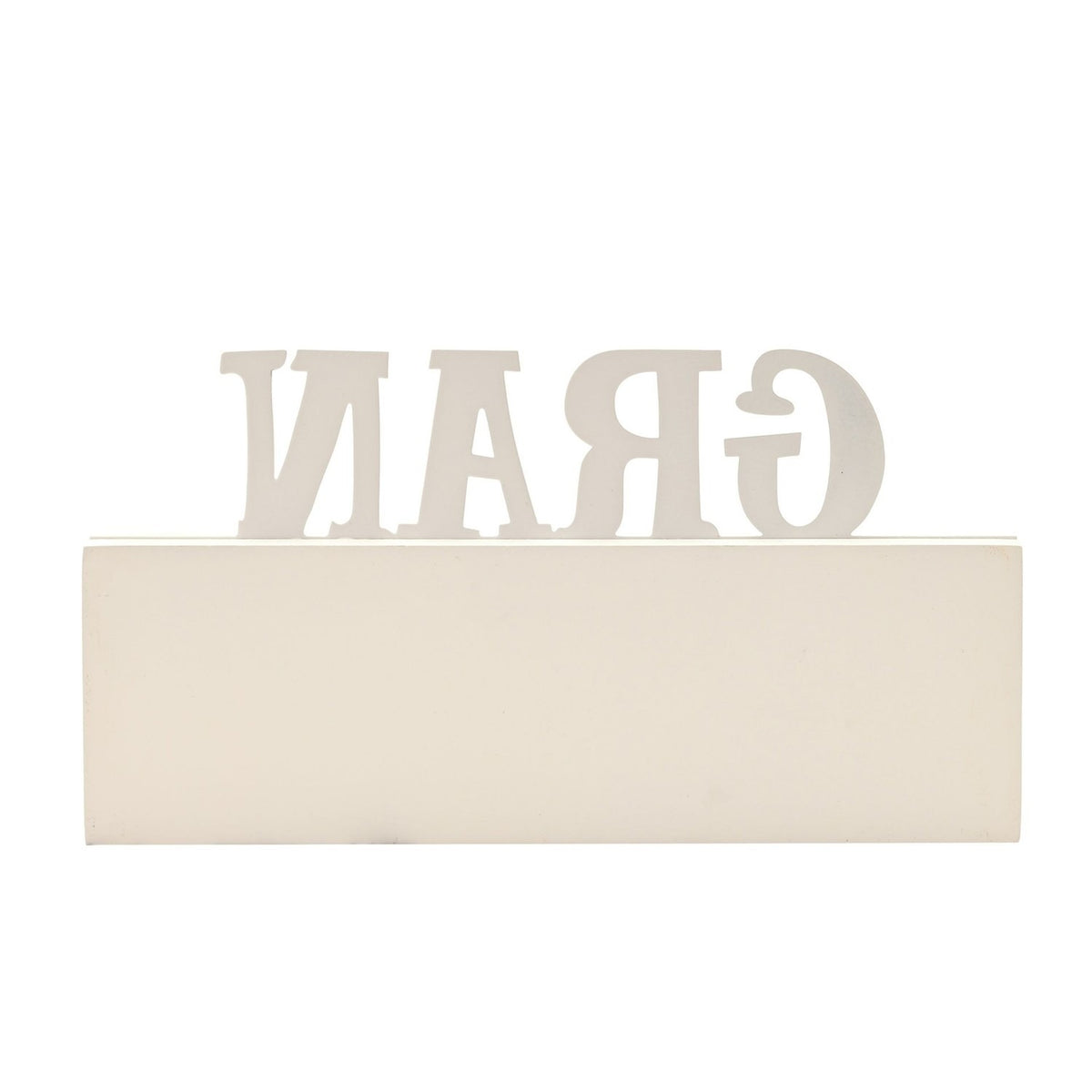 Gran Striped Freestanding MDF Letter Plaque - Cream & Orange