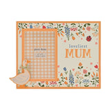 Mum Floral Goose MDF Photo Frame 6 x 4in - Cream & Orange